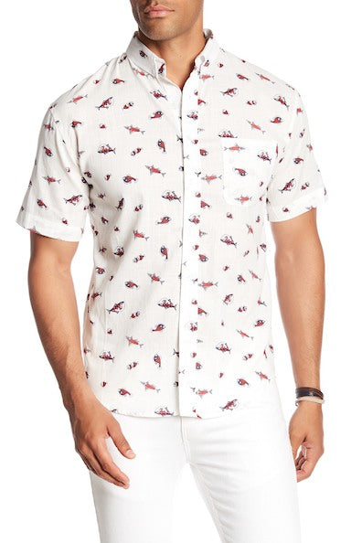 Puffy Fish pattern Shortsleeve Shirt – Loft 604